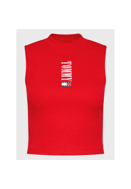 Tommy Jeans топ DW0DW14377 Червен Slim Fit - Pepit.bg