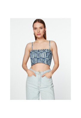 Tommy Jeans топ DW0DW15216 Син Slim Fit - Pepit.bg