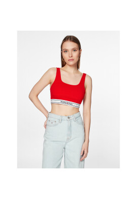 Tommy Jeans топ DW0DW15300 Червен Slim Fit - Pepit.bg