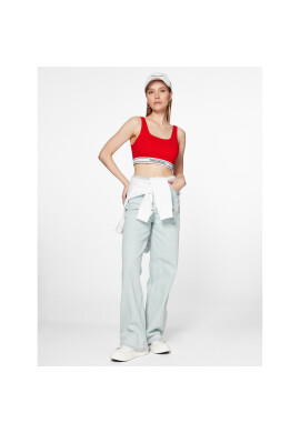 Tommy Jeans топ DW0DW15300 Червен Slim Fit - Pepit.bg