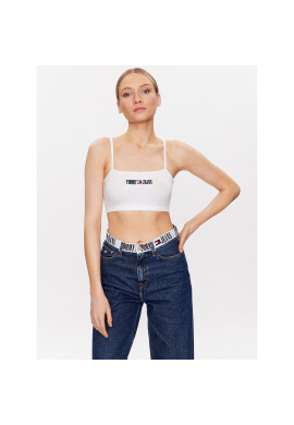 Tommy Jeans топ DW0DW15458 Бял Cropped Fit - Pepit.bg