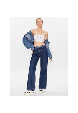 Tommy Jeans топ DW0DW15458 Бял Cropped Fit - Pepit.bg