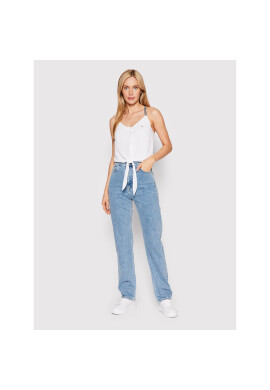 Tommy Jeans топ Essentials Strappy DW0DW12890 Бял Regular Fit - Pepit.bg