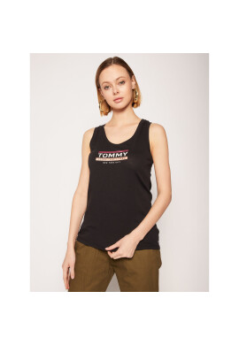 Tommy Jeans Топ Logo DW0DW08243 Черен Regular Fit - Pepit.bg
