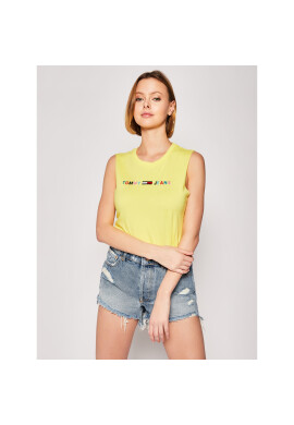 Tommy Jeans Топ Multicolor Linear Logo DW0DW08147 Жълт Regular Fit - Pepit.bg