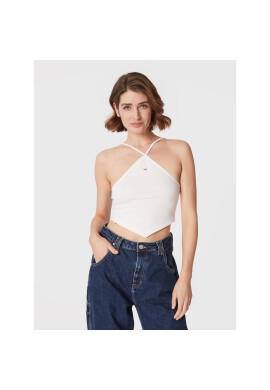 Tommy Jeans топ Party DW0DW14888 Бял Regular Fit - Pepit.bg
