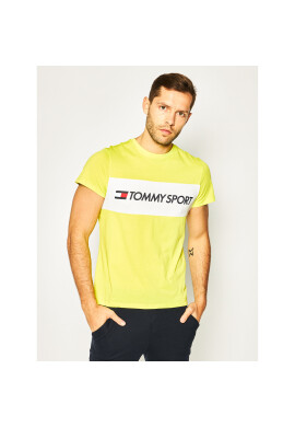 Tommy Sport Тишърт Colourblock Logo S20S200375 Жълт Regular Fit - Pepit.bg