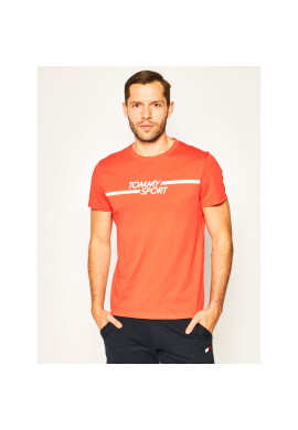Tommy Sport Тишърт Core Chest Graphic S20S200444 Червен Regular Fit - Pepit.bg