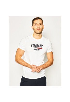 Tommy Sport Тишърт Printed Tee S20S200442 Бял Regular Fit - Pepit.bg
