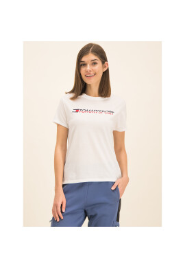 Tommy Sport Тишърт Tee Logo S10S100061 Бял Regular Fit - Pepit.bg