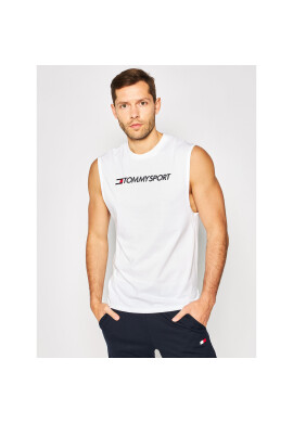 Tommy Sport Топ Logo Training S20S200358 Бял Regular Fit - Pepit.bg