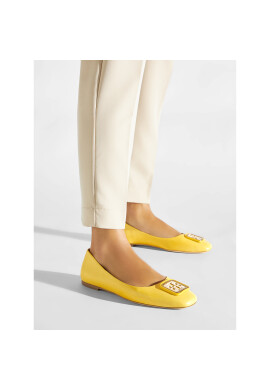 Tory Burch Балеринки Georgia Ballet 134895 Жълт - Pepit.bg