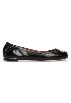 Tory Burch Балеринки Minnie Ballet With Multi Logo 74062 Черен - Pepit.bg