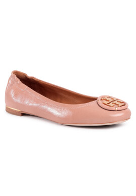 Tory Burch Балеринки Multi Logo Elastic Ballet 82218 Розов - Pepit.bg