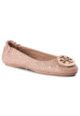 Tory Burch Балеринки Quilted Minnie 50736 Бежов - Pepit.bg