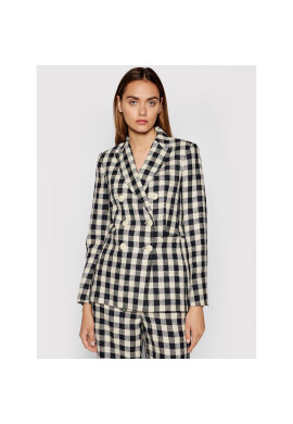 Tory Burch Сако Linen Gingham Blazer 79846 Цветен Regular Fit - Pepit.bg