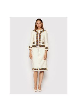 Tory Burch Блейзър Tweed 83581 Бежов Regular Fit - Pepit.bg