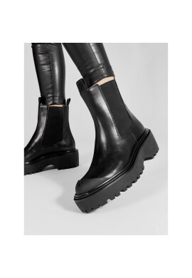 Tory Burch Боти Chelsea Luf Platform 85717 Черен - Pepit.bg