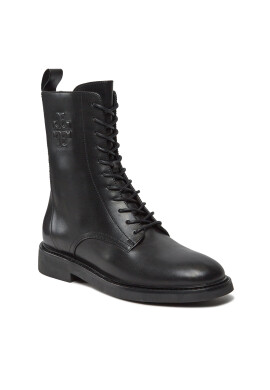 Tory Burch Боти Double T Combat Boot 154336 Черен - Pepit.bg