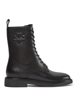 Tory Burch Боти Double T Combat Boot 154336 Черен - Pepit.bg