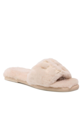 Tory Burch Чехли Double T Shearling 83484 Бежов - Pepit.bg