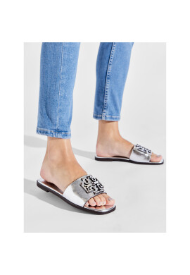 Tory Burch Чехли Ines Slide 136981 Сребрист - Pepit.bg