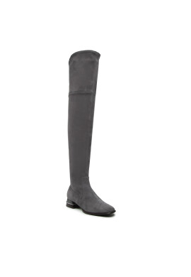 Tory Burch Чизми Multi Logo Stretch Otk Boot 137567 Сив - Pepit.bg