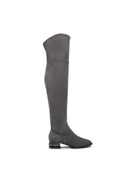 Tory Burch Чизми Multi Logo Stretch Otk Boot 137567 Сив - Pepit.bg