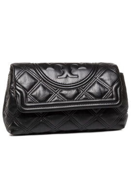 Tory Burch Дамска чанта Fleming Soft Clutch 59690 Черен - Pepit.bg