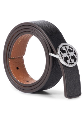 Tory Burch Дамски колан 1" Reversible Logo Belt 56643 Черен - Pepit.bg