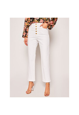 Tory Burch Дънки тип Bootcut Button Fly Denim 64932 Бял Regular Fit - Pepit.bg