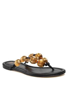 Tory Burch Джапанки Capri Beaded Sandal 89384 Черен - Pepit.bg