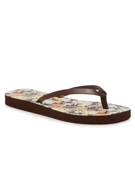 Tory Burch Джапанки Flat Flip Flop 81071 Кафяв - Pepit.bg