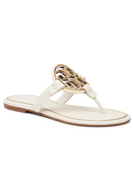 Tory Burch Джапанки Metal Miller 47617 Бял - Pepit.bg