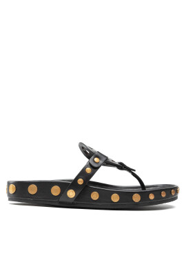 Tory Burch Джапанки Miller Cloud Coin 83764 Черен - Pepit.bg