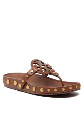 Tory Burch Джапанки Miller Cloud Coin 83764 Кафяв - Pepit.bg