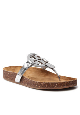 Tory Burch Джапанки Miller Cloud Mirror 88800 Сребрист - Pepit.bg