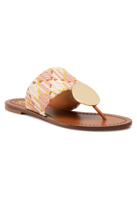 Tory Burch Джапанки Patos Disk Sandal 74314 Бежов - Pepit.bg