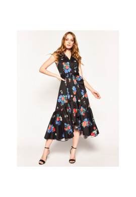 Tory Burch Ежедневна рокля Printed Wrap 58305 Черен Regular Fit - Pepit.bg