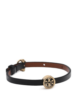 Tory Burch Гривна Miller Leather Bracelet 88955 Черен - Pepit.bg