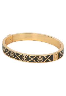 Tory Burch Гривна T Monogram Hinge Bracelet 150568 Черен - Pepit.bg