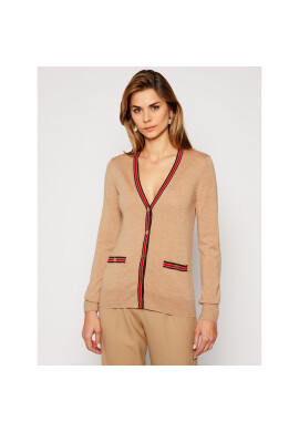 Tory Burch Кардиган Madeline 57330 Кафяв Regular Fit - Pepit.bg
