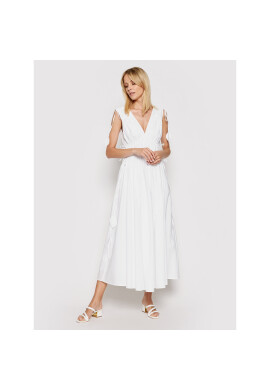 Tory Burch Лятна рокля Smocked 81578 Бял Regular Fit - Pepit.bg