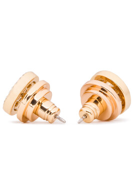 Tory Burch Обици Crystal Logo Circle Stud Earring 53422 Златист - Pepit.bg