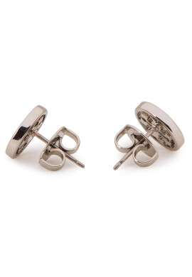 Tory Burch Обици Logo Circle Stud Earring 11165518 Сребрист - Pepit.bg