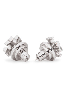 Tory Burch Обици Logo Stud Earring 11165504 Сребрист - Pepit.bg