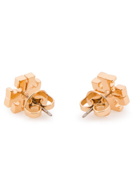 Tory Burch Обици Crystal Logo Stud Earring 53423 Златист - Pepit.bg