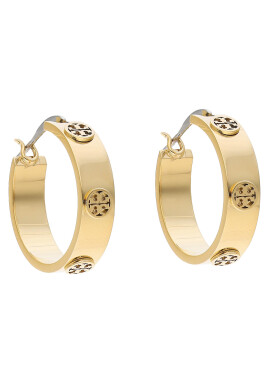 Tory Burch Обици Miller Stud Koop Earring 65094 Златист - Pepit.bg