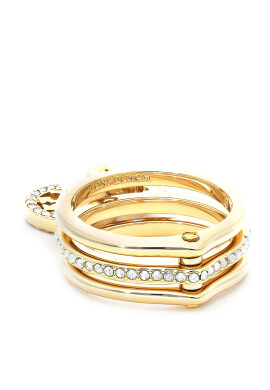 Tory Burch Пръстен Miller Pave Charm Ring 76348 Златист - Pepit.bg