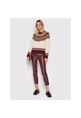 Tory Burch Пуловер Fair Isle 84420 Бежов Regular Fit - Pepit.bg